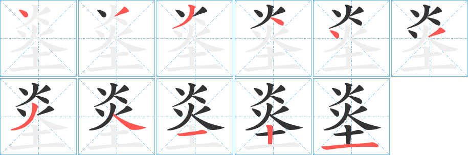 烾字笔画写法