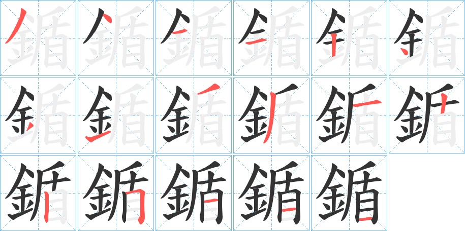 鍎字笔画写法