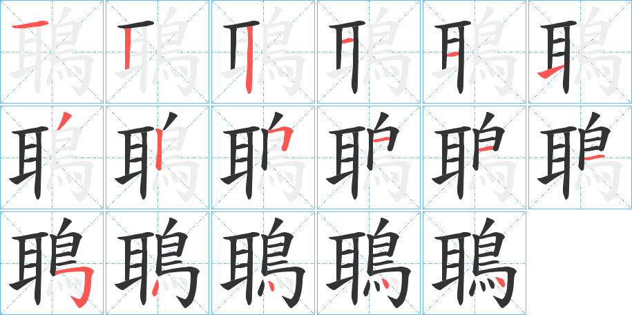 鵈字笔画写法